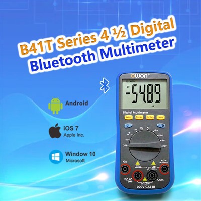 Multímetro digital OWON B41T série 4 ½ com Bluetooth